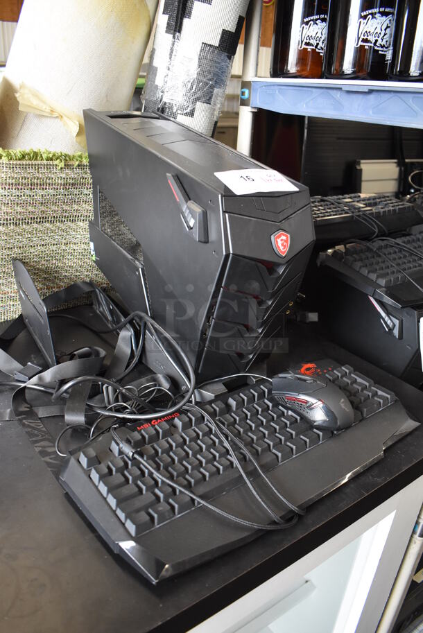 MSI Gaming Desktop Aegis 3 Plus Intel Core i7 8th Gen 8700 (3.20 GHz) 16 GB DDR4 2 TB HDD 256 GB PCIe NVMe SSD NVIDIA GeForce GTX 1070 Ti Windows 10 Home 64-Bit w/ Keyboard, Mouse and Metal Bracket. - Image 2 of 7