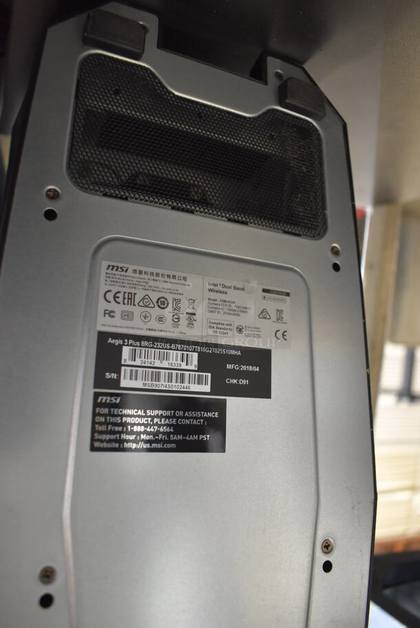 MSI Gaming Desktop Aegis 3 Plus Intel Core i7 8th Gen 8700 (3.20 GHz) 16 GB DDR4 2 TB HDD 256 GB PCIe NVMe SSD NVIDIA GeForce GTX 1070 Ti Windows 10 Home 64-Bit w/ Keyboard, Mouse and Metal Bracket. - Image 7 of 7