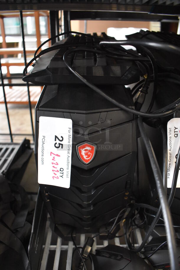 MSI Gaming Desktop Aegis 3 Plus Intel Core i7 8th Gen 8700 (3.20 GHz) 16 GB DDR4 2 TB HDD 256 GB PCIe NVMe SSD NVIDIA GeForce GTX 1070 Ti Windows 10 Home 64-Bit w/ Keyboard, Mouse and Metal Bracket. - Image 1 of 5