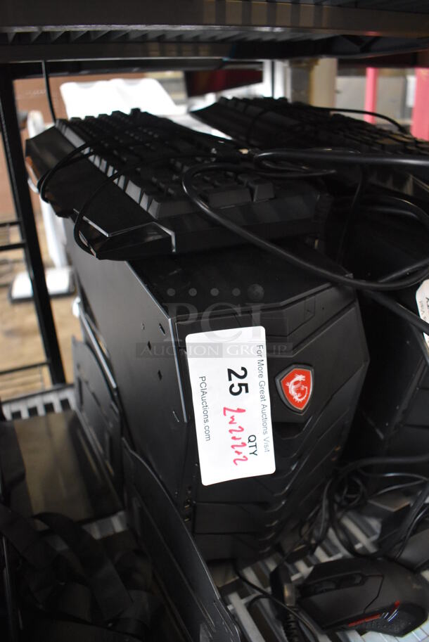 MSI Gaming Desktop Aegis 3 Plus Intel Core i7 8th Gen 8700 (3.20 GHz) 16 GB DDR4 2 TB HDD 256 GB PCIe NVMe SSD NVIDIA GeForce GTX 1070 Ti Windows 10 Home 64-Bit w/ Keyboard, Mouse and Metal Bracket. - Image 2 of 5