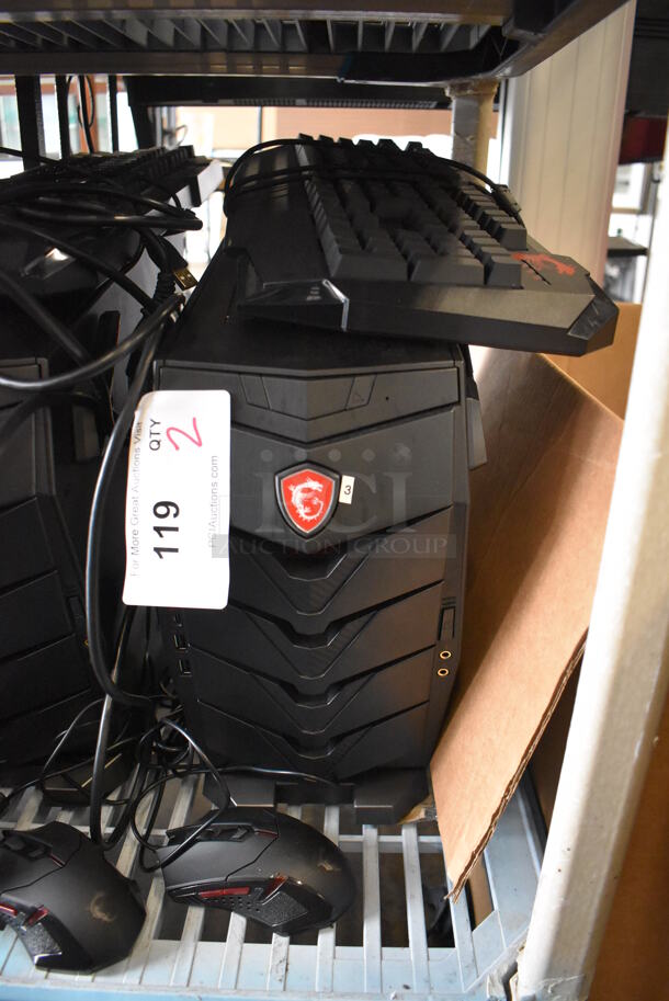 MSI Gaming Desktop Aegis 3 Plus Intel Core i7 8th Gen 8700 (3.20 GHz) 16 GB DDR4 2 TB HDD 256 GB PCIe NVMe SSD NVIDIA GeForce GTX 1070 Ti Windows 10 Home 64-Bit w/ Keyboard, Mouse and Metal Bracket. - Image 1 of 4