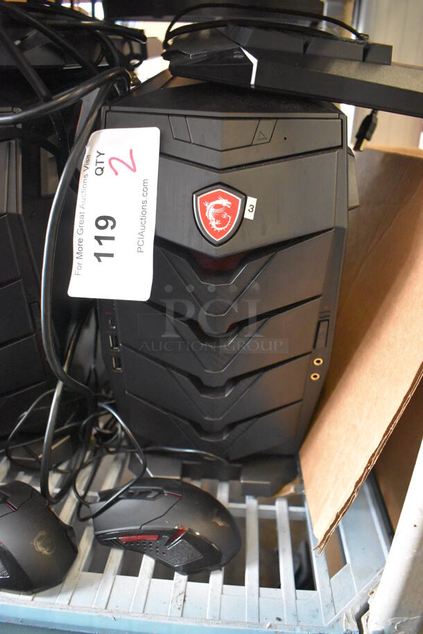 MSI Gaming Desktop Aegis 3 Plus Intel Core i7 8th Gen 8700 (3.20 GHz) 16 GB DDR4 2 TB HDD 256 GB PCIe NVMe SSD NVIDIA GeForce GTX 1070 Ti Windows 10 Home 64-Bit w/ Keyboard, Mouse and Metal Bracket. - Image 3 of 4