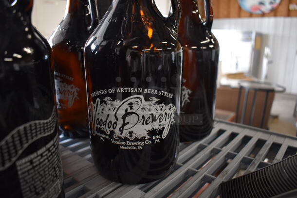 9 Various Brown Glass Bottles; 8 64oz Growlers; 1 32oz Growler. Includes 5x5x11. 9 Times Your Bid! - Image 4 of 4