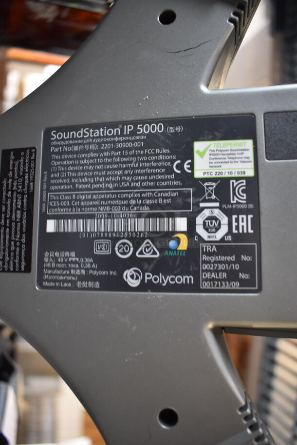 2 Polycom SoundStation IP 5000 Countertop Conferencing Speakers. 11x11x3. 2 Times Your Bid! - Image 4 of 4