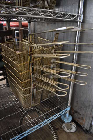 12 Metal Fry Baskets. Includes 6.5x25x12. 12 Times Your Bid!