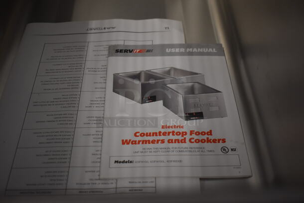 LIKE NEW! ServIt 423FW200D Stainless Steel Commercial Countertop 2 Well Food Warmer. Unit Has Only Been Used a Few Times! 120 Volts, 1 Phase. 30.5x23x0.5. Tested and Working! - Image 6 of 8