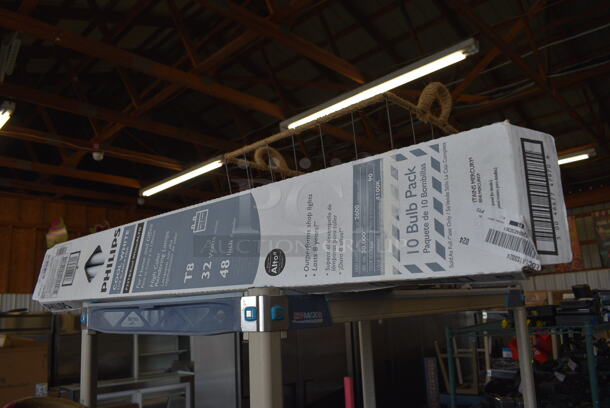 ALL ONE MONEY! Tier Lot of Various Items Including Metal Basket, Philips Lights and Paper Products - Image 5 of 8