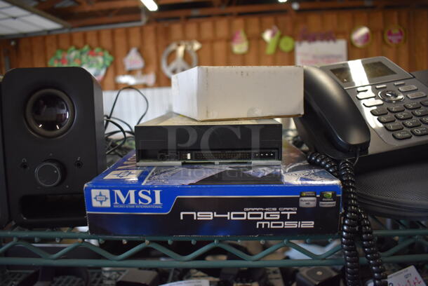 ALL ONE MONEY! Tier Lot of Various Items Including Speakers, Sangoma IP Telephony Gateway and Corded Telephone - Image 4 of 5