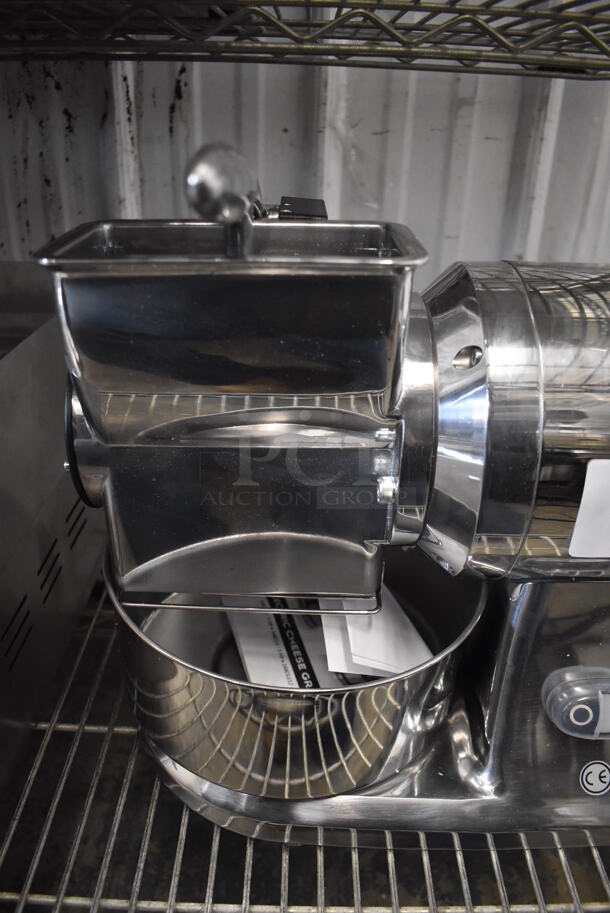 LIKE NEW! Estella 348CG112 Stainless Steel Commercial Countertop Electric Hard Cheese Grater. Unit Has Only Been Used a Few Times! 120 Volts, 1 Phase. 17x10x14. Tested and Working! - Image 2 of 8