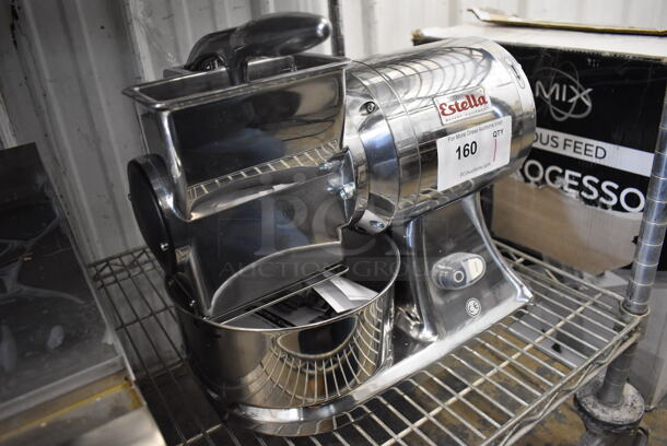 LIKE NEW! Estella 348CG112 Stainless Steel Commercial Countertop Electric Hard Cheese Grater. Unit Has Only Been Used a Few Times! 120 Volts, 1 Phase. 17x10x14. Tested and Working! - Image 4 of 8