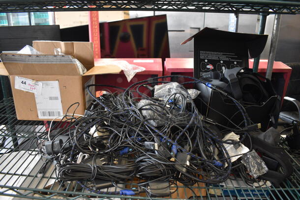 ALL ONE MONEY! Tier Lot of Various Items Including Wires, Vive System Straps and Hard Drives - Image 5 of 8