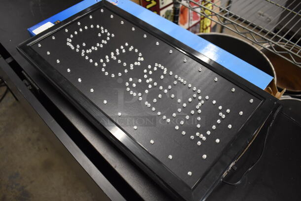 IN ORIGINAL BOX! Metal Open Closed Light Up Sign. 20x1x10. Tested and Does Not Power On - Image 2 of 6