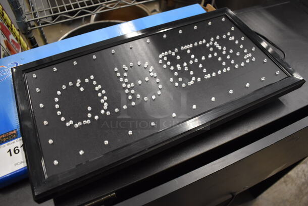 IN ORIGINAL BOX! Metal Open Closed Light Up Sign. 20x1x10. Tested and Does Not Power On - Image 3 of 6