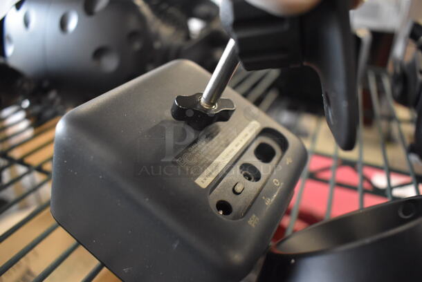 HTC VR Headset w/ 2 HTC Controllers,  2 HTC 2PR8100 Vive Base Stations and 2 Base Station Chargers. 9x12x6, 4.5x5x9, 3.5x2.5x3.5 - Image 5 of 7