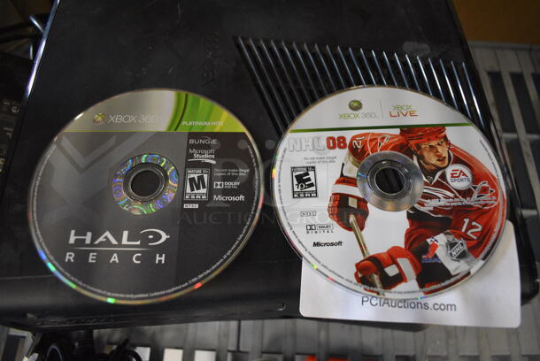 2 Xbox 360 Game Consoles w/ 4 Controllers, NHL 08 Ice Hockey Game and Halo Game. 10.5x10.5x2.5. 2 Times Your Bid! - Image 4 of 6