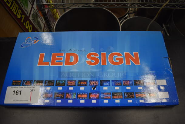 IN ORIGINAL BOX! Metal Open Closed Light Up Sign. 20x1x10. Tested and Does Not Power On - Image 5 of 6