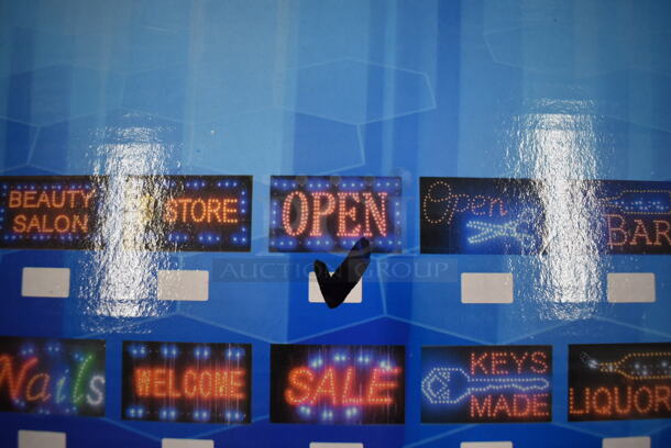 IN ORIGINAL BOX! Metal Open Closed Light Up Sign. 20x1x10. Tested and Does Not Power On - Image 6 of 6