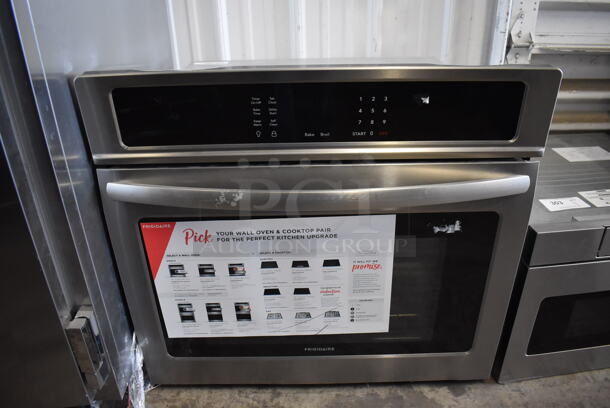 BRAND NEW SCRATCH AND DENT! Frigidaire LFEW3026TFA Stainless Steel Single Deck Electric Powered Oven. 120-208/240 Volts. 30x28x29. Tested and Working! - Image 1 of 5
