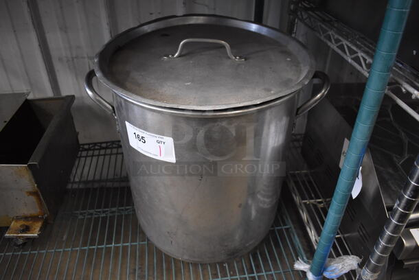 Metal Stock Pot w/ Lid. 18x15x17 - Image 1 of 3