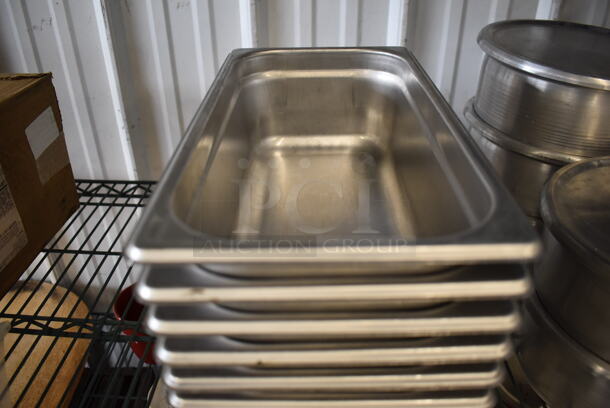 9 Stainless Steel 1/3 Size Drop In Bins. 1/3x4. 9 Times Your Bid! - Image 2 of 3