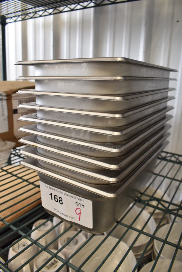 9 Stainless Steel 1/3 Size Drop In Bins. 1/3x4. 9 Times Your Bid! - Image 3 of 3