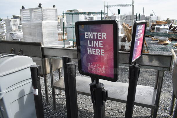 6 US Weight Black Stanchions. Includes 14x14x39. 6 Times Your Bid! - Image 6 of 6