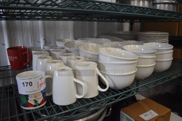 ALL ONE MONEY! Lot of Various Ceramic Dishes Including Bowls and Mugs