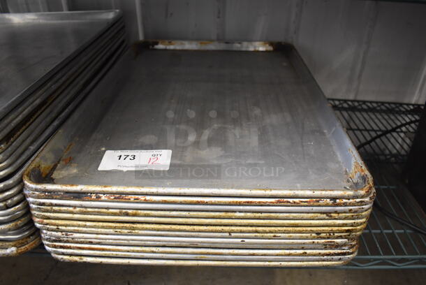 12 Metal Full Size Baking Pans. 18x26x1. 12 Times Your Bid! - Image 1 of 3