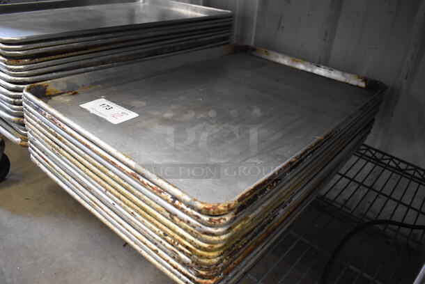 12 Metal Full Size Baking Pans. 18x26x1. 12 Times Your Bid! - Image 2 of 3
