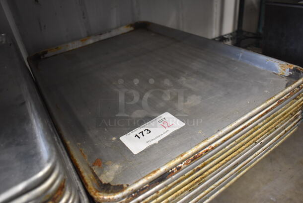 12 Metal Full Size Baking Pans. 18x26x1. 12 Times Your Bid! - Image 3 of 3