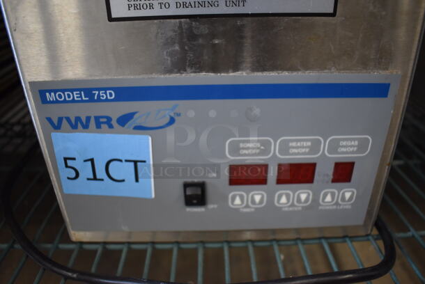 VWR 75D Stainless Steel Countertop Ultrasonic Cleaner. 120 Volts, 1 Phase. 10x6x10. Tested and Working! - Image 4 of 6