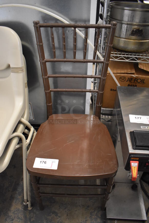 Brown Dining Height Chivari Chair. 16x18x37 - Image 1 of 5