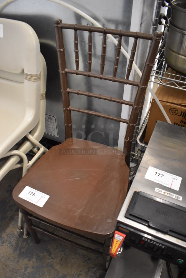 Brown Dining Height Chivari Chair. 16x18x37 - Image 3 of 5