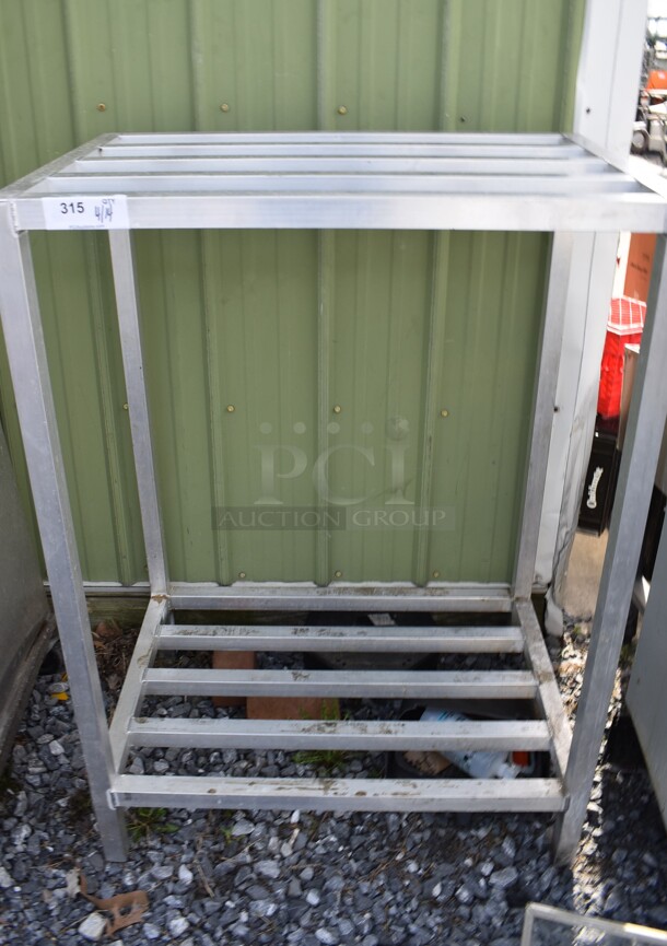 Metal 2 Tier Dunnage Style Shelving Unit. 34x23.5x47 - Image 1 of 3