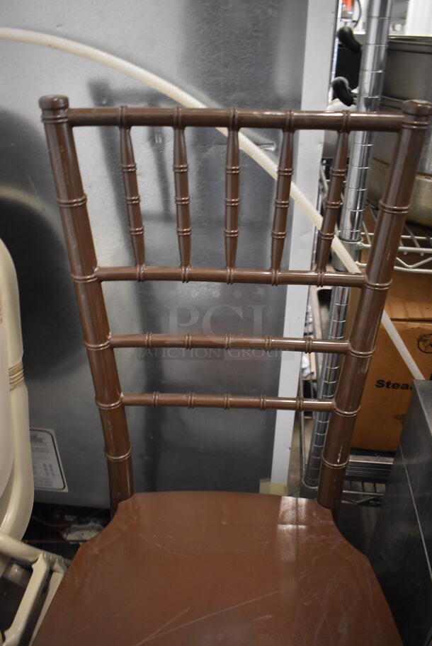 Brown Dining Height Chivari Chair. 16x18x37 - Image 4 of 5