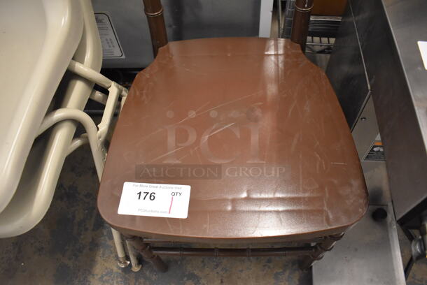 Brown Dining Height Chivari Chair. 16x18x37 - Image 5 of 5