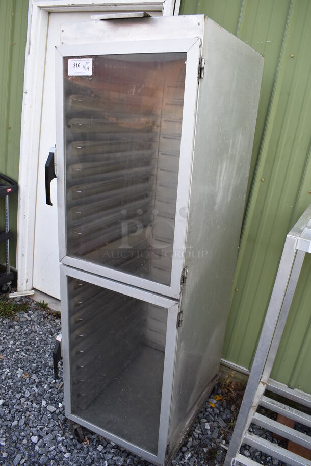 Metal Commercial Enclosed Pan Transport Rack on Commercial Casters. 22x28x71 - Image 2 of 5