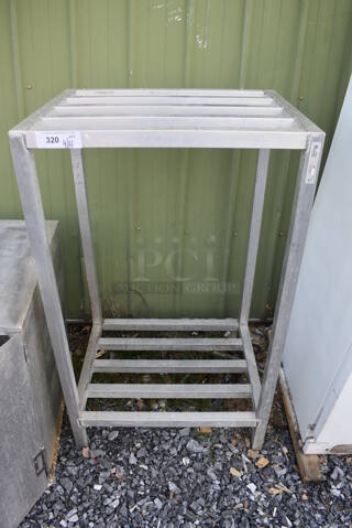 Metal 2 Tier Dunnage Style Shelving Unit. 28x22x47