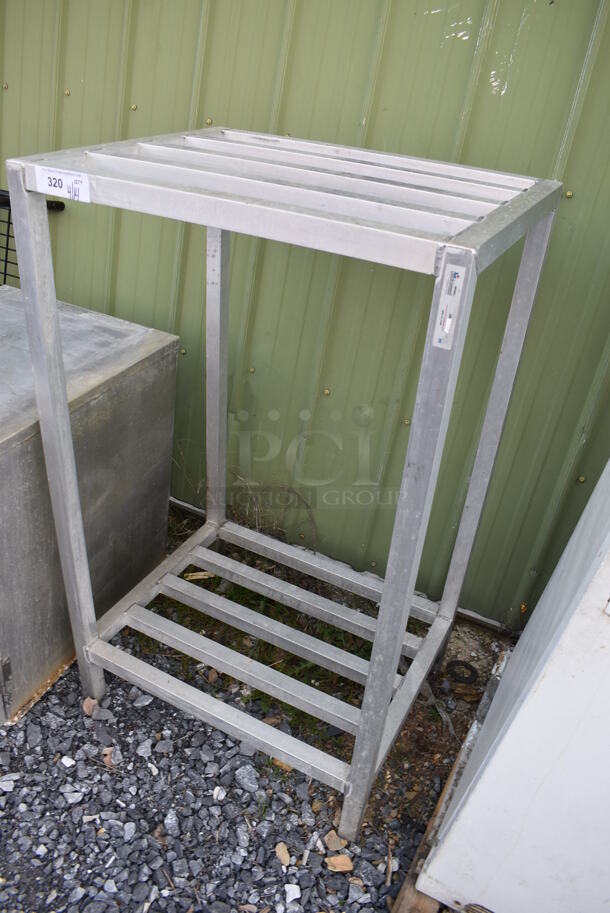 Metal 2 Tier Dunnage Style Shelving Unit. 28x22x47 - Image 2 of 3