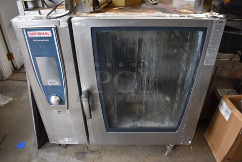 2019 Rational SCC WE 102 Stainless Steel Commercial Combitherm Self Cooking Center Convection Oven on Commercial Casters. 480 Volts, 3 Phase. 42x40x48