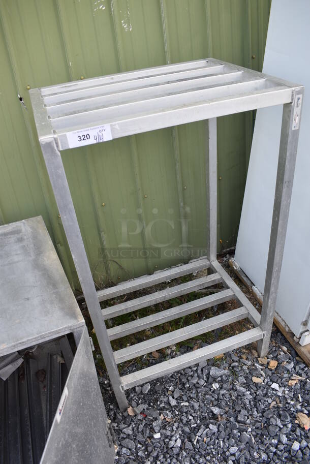 Metal 2 Tier Dunnage Style Shelving Unit. 28x22x47 - Image 3 of 3