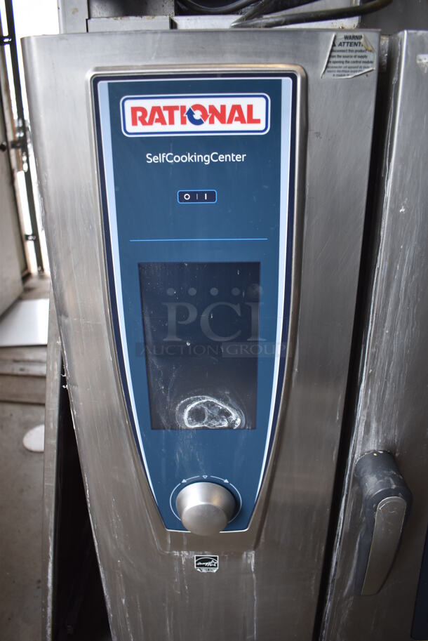 2019 Rational SCC WE 102 Stainless Steel Commercial Combitherm Self Cooking Center Convection Oven on Commercial Casters. 480 Volts, 3 Phase. 42x40x48 - Image 3 of 8