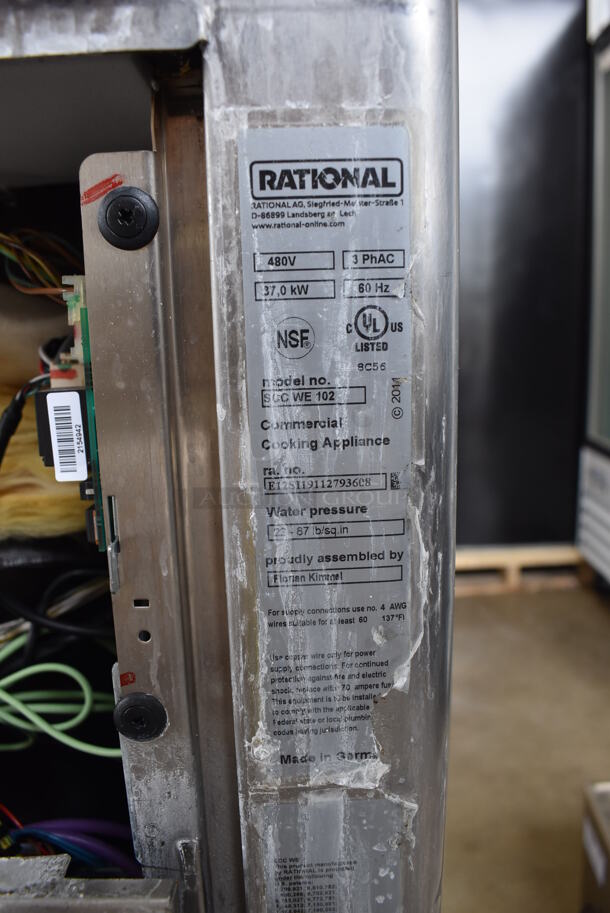2019 Rational SCC WE 102 Stainless Steel Commercial Combitherm Self Cooking Center Convection Oven on Commercial Casters. 480 Volts, 3 Phase. 42x40x48 - Image 4 of 8