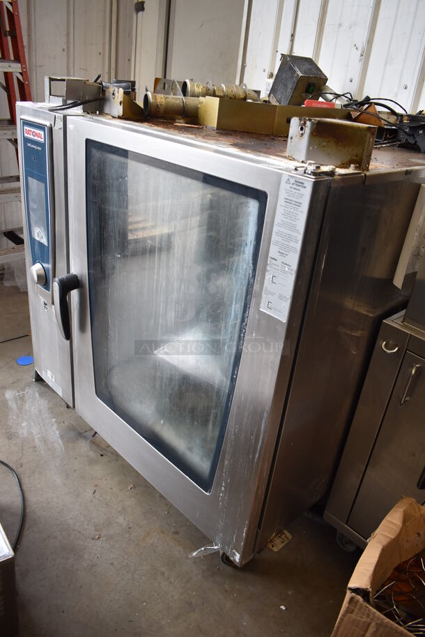 2019 Rational SCC WE 102 Stainless Steel Commercial Combitherm Self Cooking Center Convection Oven on Commercial Casters. 480 Volts, 3 Phase. 42x40x48 - Image 7 of 8