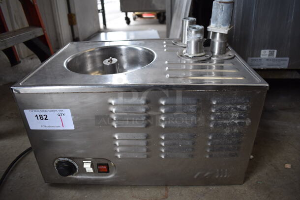 Musso Lussino L2 Stainless Steel Commercial Countertop Ice Cream Maker. 115 Volts, 1 Phase. 20.5x14x12