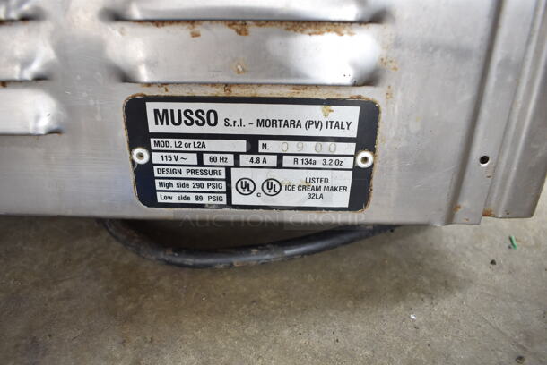 Musso Lussino L2 Stainless Steel Commercial Countertop Ice Cream Maker. 115 Volts, 1 Phase. 20.5x14x12 - Image 6 of 6