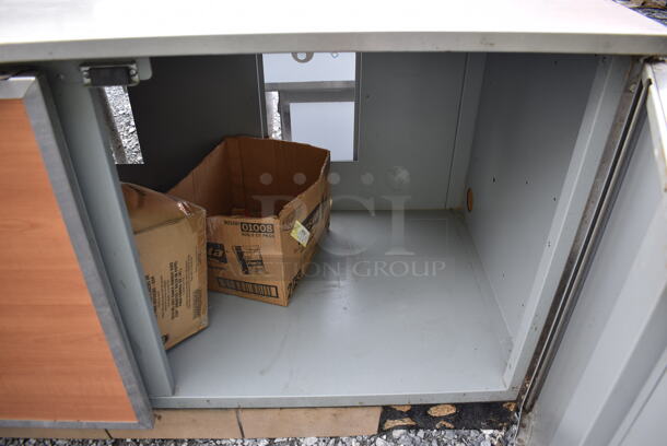 Duke SUBPS-60-LM Stainless Steel Commercial Counter w/ Sink Basin, Faucet, Handle and 2 Wood Pattern Doors. 60x30x40 - Image 4 of 7