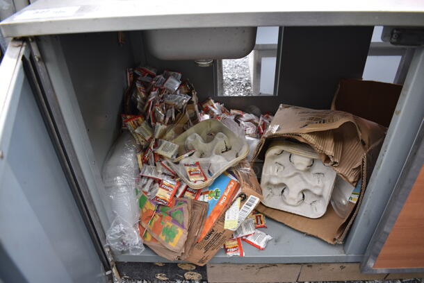 Duke SUBPS-60-LM Stainless Steel Commercial Counter w/ Sink Basin, Faucet, Handle and 2 Wood Pattern Doors. 60x30x40 - Image 5 of 7