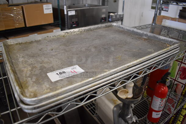 4 Metal Full Size Baking Pans. 18x26x1. 4 Times Your Bid! - Image 1 of 3