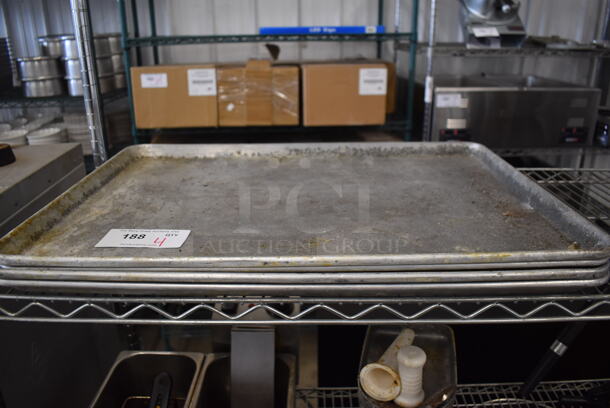 4 Metal Full Size Baking Pans. 18x26x1. 4 Times Your Bid! - Image 3 of 3